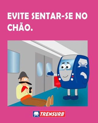 Evite sentar-se no chão