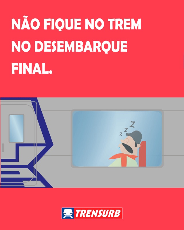 Não fique no trem no desembarque final