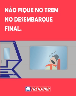 Não fique no trem no desembarque final