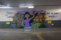 Estações da Trensurb recebem novos grafites como parte de campanha pelo fim da violência contra a mulher