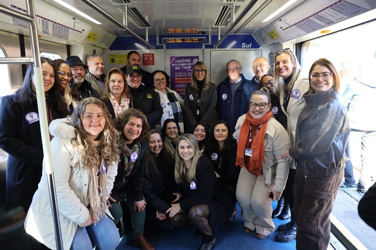 Ato lançamento campanha 'Assédio não embarca no trem'