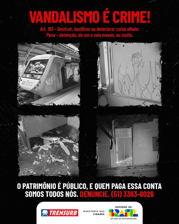 Vandalismo é crime