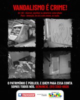 Vandalismo é crime: Trensurb lança nova campanha de comunicação