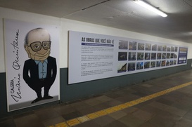 Exposição atualmente em cartaz no espaço cultural da Estação Mercado destaca bastidores da reconstrução do metrô.