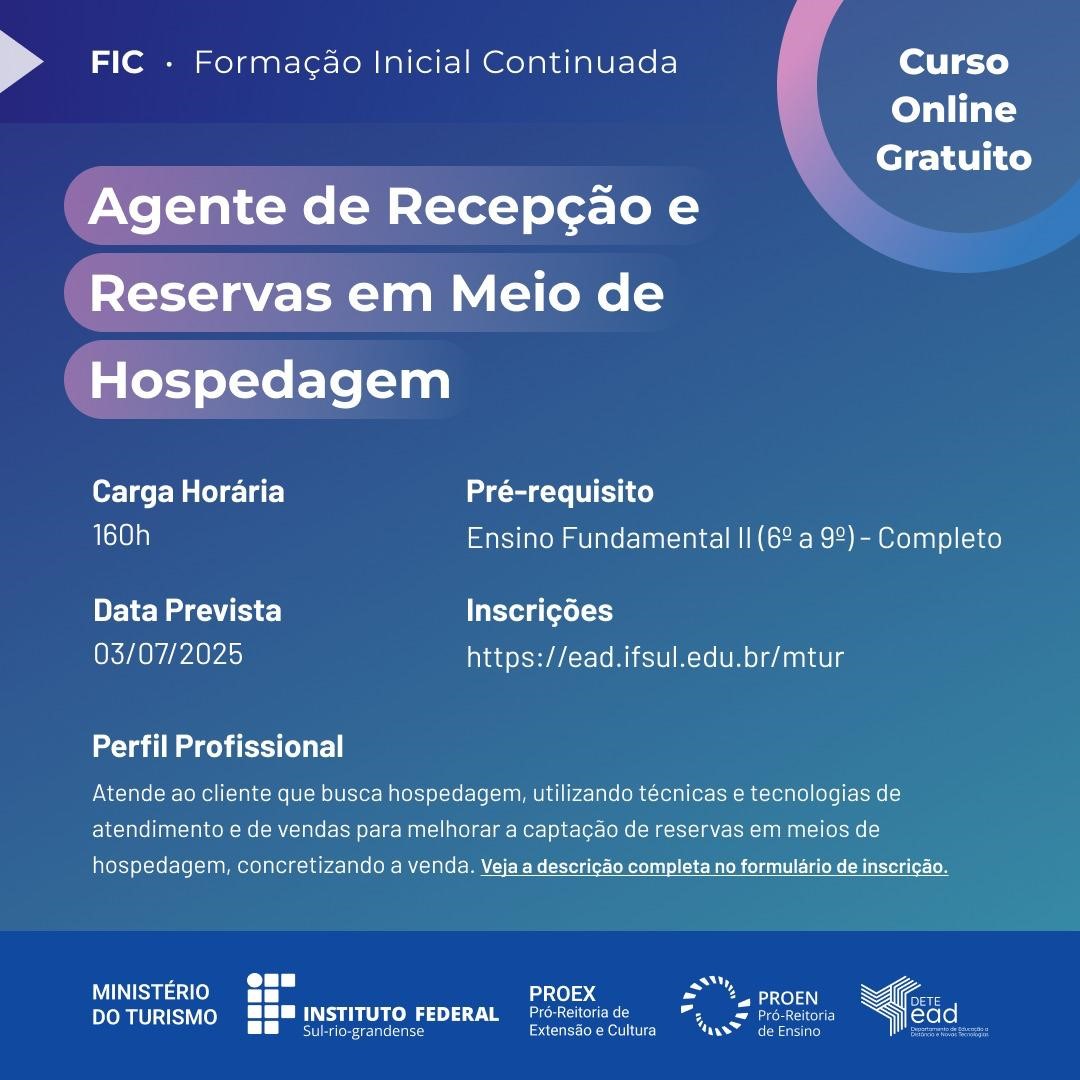 Agente de Recepção e Reservas em Meio de Hospedagem 2025