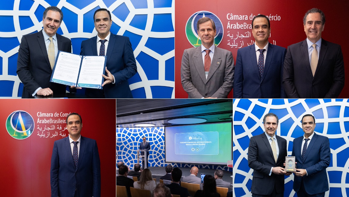 Ministro do Turismo, Gustavo Feliciano, participou de seminário em São Paulo onde formalizou um acordo estratégico com a Câmara de Comércio Árabe-Brasileira. O foco é a ampliação do fluxo turístico e a captação de recursos internacionais