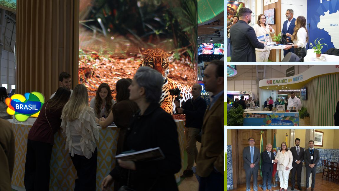 A secretária-executiva da Pasta, Fernanda Norat, representa o ministro do Turismo, Gustavo Feliciano, no evento. No estande brasileiro, o visitante tem contato com a diversidade natural, cultural e gastronômica do Brasil