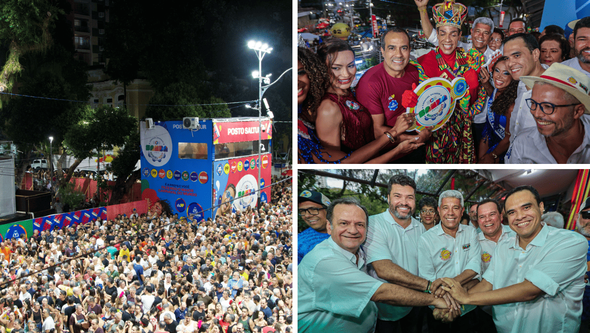 Gustavo Feliciano e o governador do Estado, Jerônimo Rodrigues, participaram do evento que marca o início das festas na capital baiana. Ministério do Turismo faz cobertura inédita da folia nos maiores polos do período