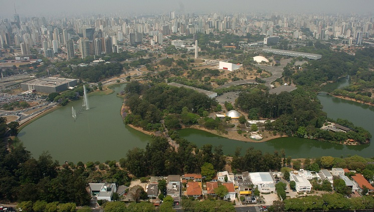 Vista aérea do Planetário do Ibirapuera. Foto: Rubens Chiri