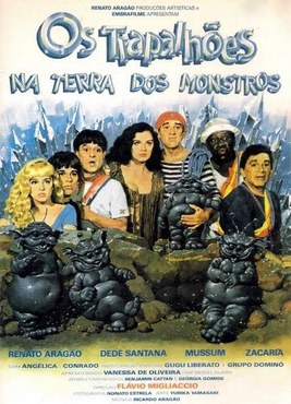 Cartaz do filme “Os Trapalhões na Terra dos Monstros”. Crédito da imagem: Funarte / Centro de Documentação e Pesquisa