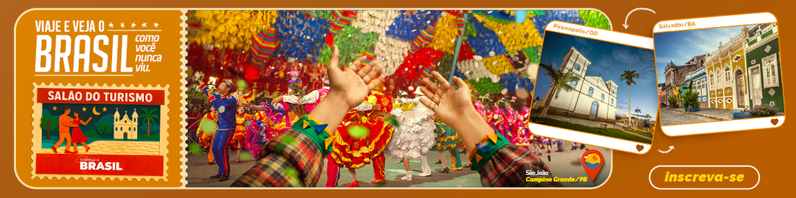 Salão do Turismo, de 21 a 22 de agosto, de 12h às 20h, Expo Pavilhão - Anhembi