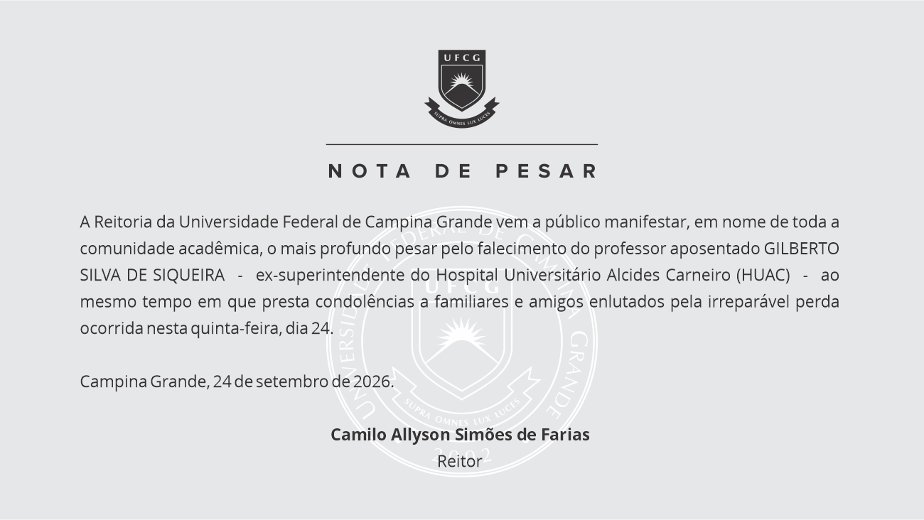 card institucional com nota de pesar