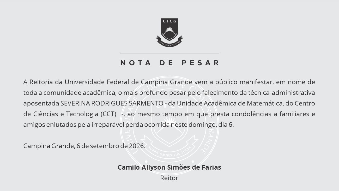 Card padrão com nota de pesar