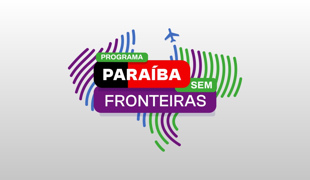 Imagem com fundo cinza com logo do Programa Paraíba Sem Fronteiras