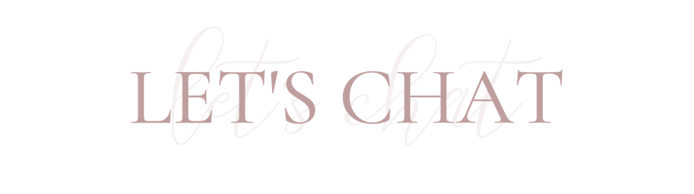 logo na cor rosa com o texto "Let's chat".