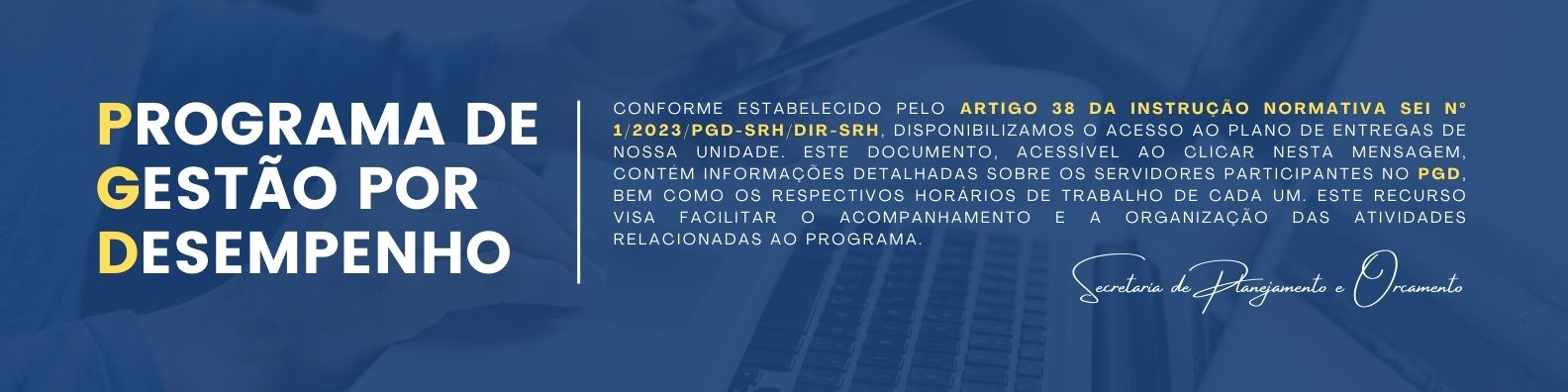 PGD Horário