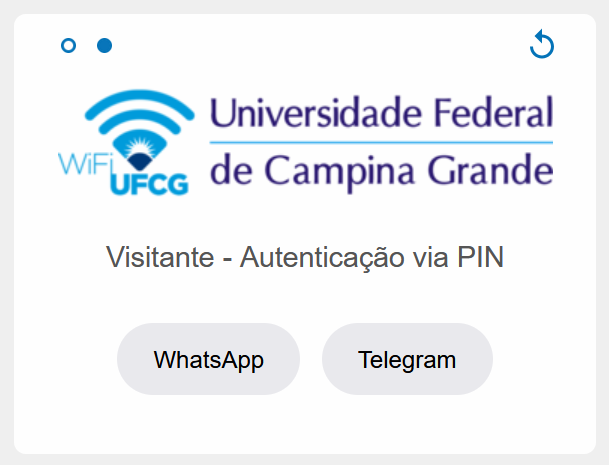 Autenticação via Whatsapp ou Telegram