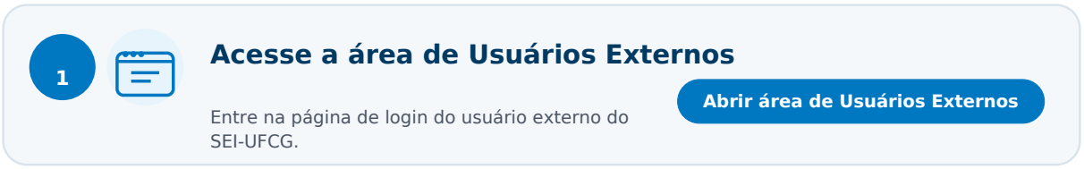 Acesse a área de usuários externos