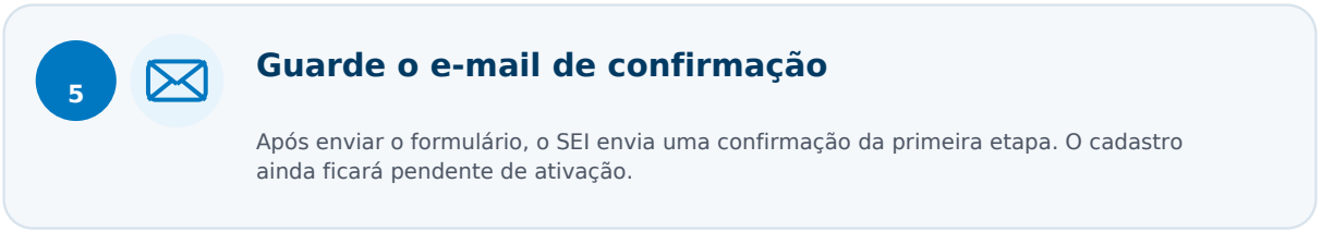 Orientação e-mail de confirmação